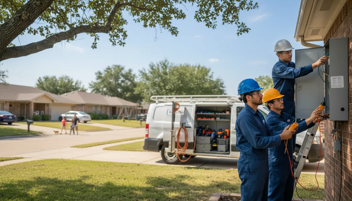 Certified electrician providing emergency electrical services in De Soto, IA